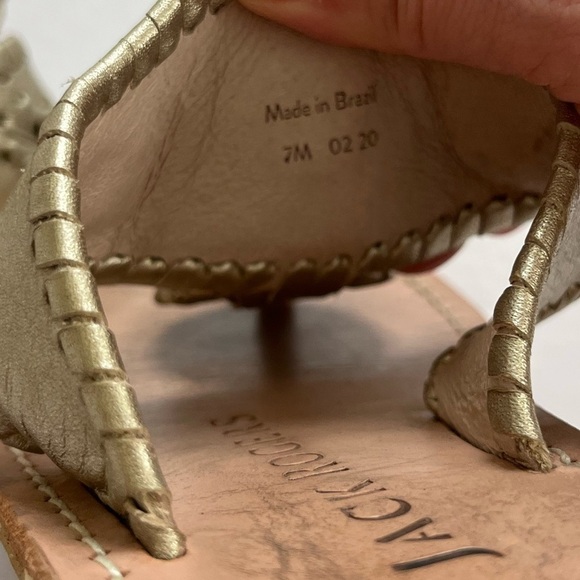 Jack Rogers Jacks Flat Sandals Gold Size 7 - Picture 8 of 8